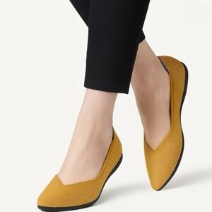 Rothy's Marigold Yellow Women's Flats Sz 10W-RETIRED with Signs of wear- photos
